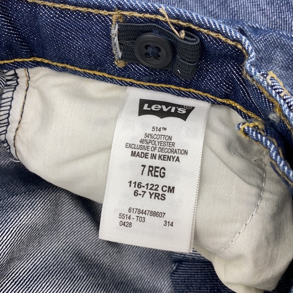 NWT Boys Levi’s 514 Jeans Straight Fit Regular Size 7 - Picture 5 of 8